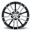 RTX Wheels - Passau - Black - Gloss Black Machined Face - 20" x 9", 30 Offset, 5x112 (Bolt Pattern), 66.6mm HUB