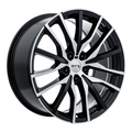 RTX Wheels - Passau - Black - Gloss Black Machined Face - 20" x 9", 30 Offset, 5x112 (Bolt Pattern), 66.6mm HUB