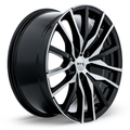 RTX Wheels - Passau - Black - Gloss Black Machined Face - 20" x 9", 30 Offset, 5x112 (Bolt Pattern), 66.6mm HUB