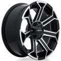 RTX Wheels - Peak - Black - Gloss Black Machined - 22" x 10", -18 Offset, 6x135 (Bolt Pattern), 87.1mm HUB