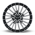 RTX Wheels - Polar - Black - Gloss Black Machined - 17" x 7.5", 40 Offset, 5x114.3 (Bolt pattern), 73.1mm HUB