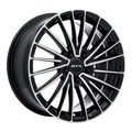 RTX Wheels - Polar - Black - Gloss Black Machined - 17" x 7.5", 40 Offset, 5x114.3 (Bolt pattern), 73.1mm HUB