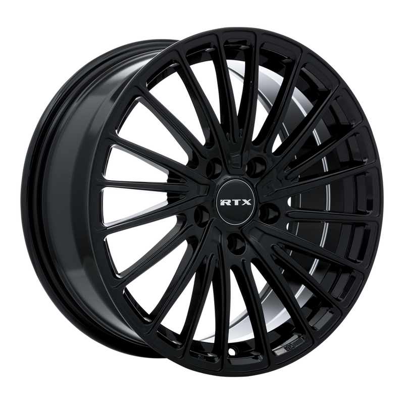 RTX Wheels - Polar - Black - Gloss Black - 17" x 7.5", 40 Offset, 5x114.3 (Bolt pattern), 73.1mm HUB