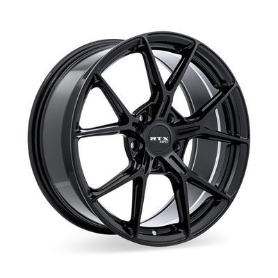 RTX Wheels - RS01 - Black - Gloss Black - 17" x 7.5", 38 Offset, 5x114.3 (Bolt pattern), 67.10mm HUB
