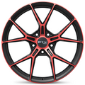 RTX Wheels - RS01 - Black - Gloss Black Machined Red - 20" x 9", 35 Offset, 5x114.3 (Bolt pattern), 73.10mm HUB