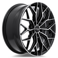 RTX Wheels - RS02 - Black - Gloss Black Machined - 18" x 8", 38 Offset, 5x114.3 (Bolt pattern), 67.1mm HUB