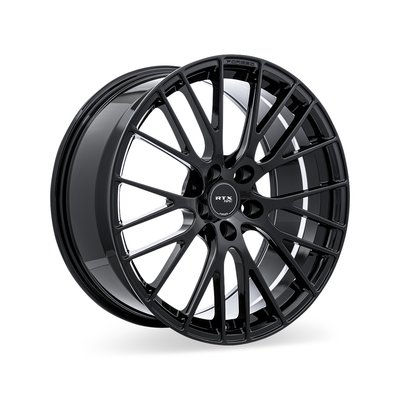 RTX Wheels - RS04F - Black - Gloss Black - 19" x 9.5", 40 Offset, 5x114.3 (Bolt pattern), 64.1mm HUB