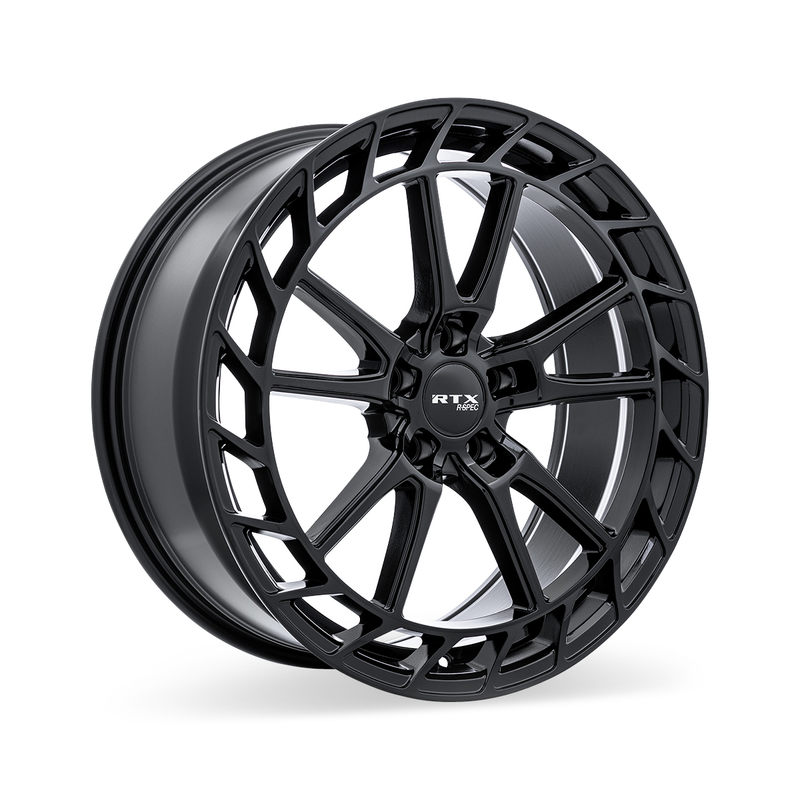 RTX Wheels - RS05 - Black - Gloss Black - 20" x 8.5", 40 Offset, 5x114.3 (Bolt pattern), 67.1mm HUB