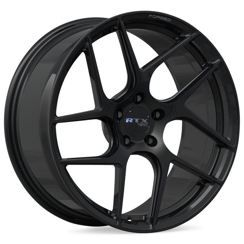 RTX Wheels - RS07F - Black - Gloss Black - 20" x 8", 45 Offset, 5x108 (Bolt pattern), 63.4mm HUB