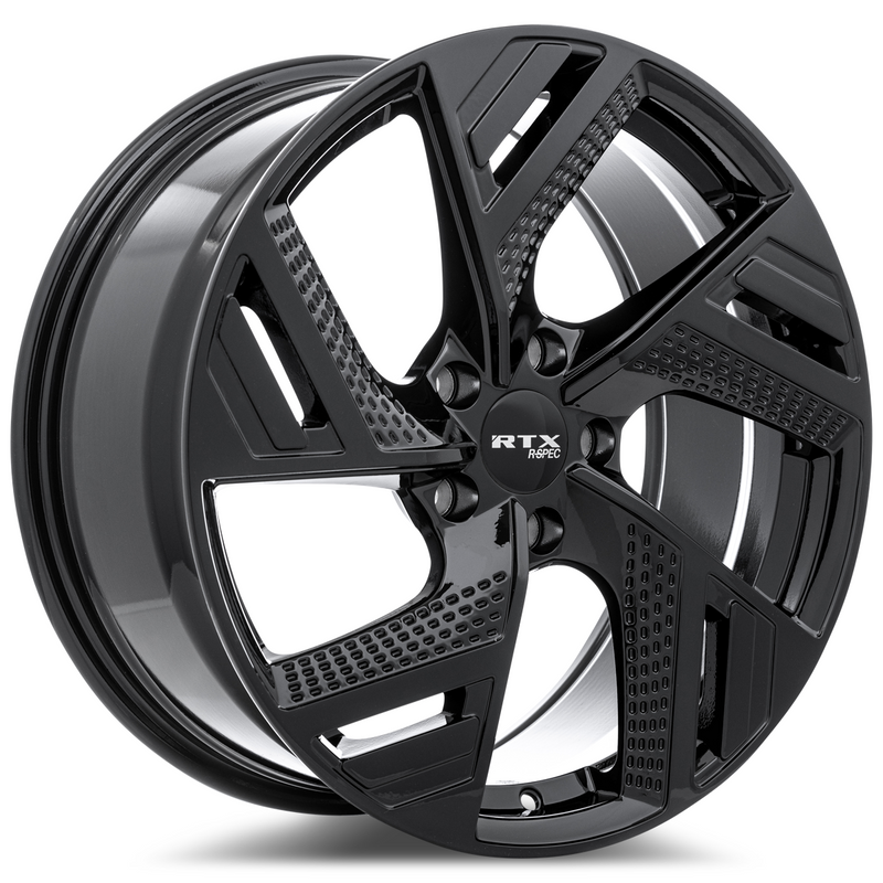 RTX Wheels - RS09 - Black - Gloss Black - 17" x 7.5", 40 Offset, 5x114.3 (Bolt pattern), 67.10mm HUB