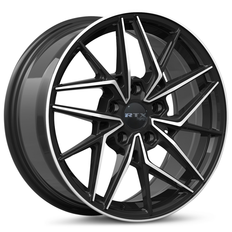 RTX Wheels - RS11 - Black - Gloss Black Machined - 20" x 8.5", 38 Offset, 5x114.3 (Bolt pattern), 73.10mm HUB