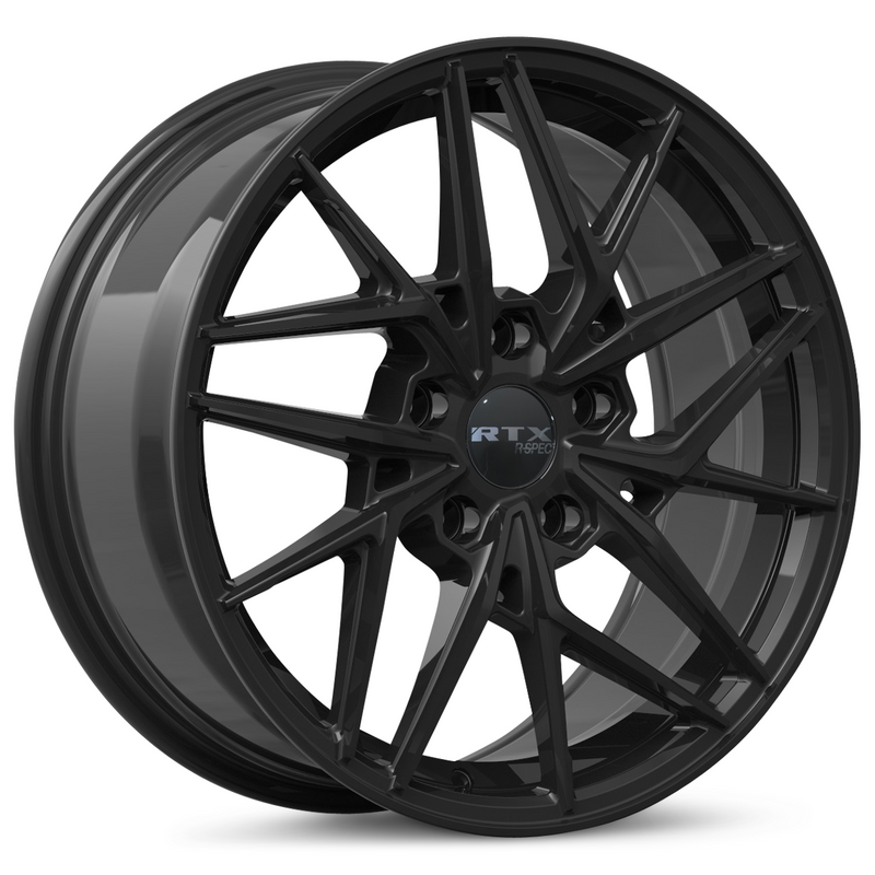 RTX Wheels - RS11 - Black - Gloss Black - 17" x 7.5", 42 Offset, 5x114.3 (Bolt pattern), 73.10mm HUB