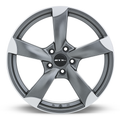 RTX Wheels - RS II - Gunmetal - Satin Gunmetal Machined - 17" x 7.5", 45 Offset, 5x112 (Bolt Pattern), 57.1mm HUB