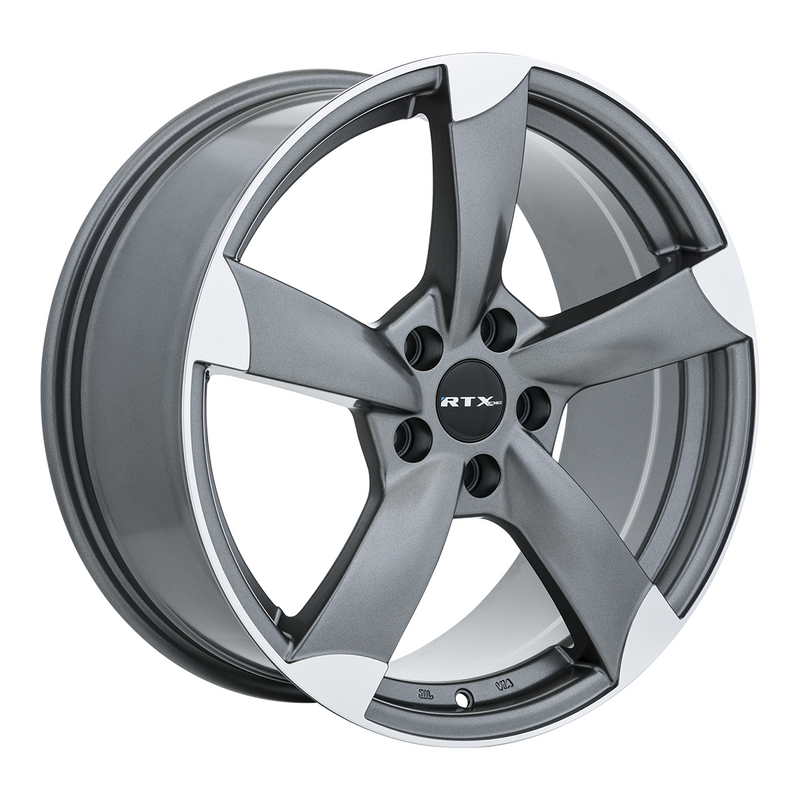 RTX Wheels - RS II - Gunmetal - Satin Gunmetal Machined - 17" x 7.5", 45 Offset, 5x112 (Bolt Pattern), 57.1mm HUB