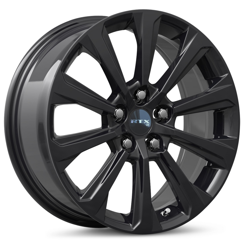 RTX Wheels - TY-04 - Black - Gloss Black - 18" x 8", 40 Offset, 5x120 (Bolt pattern), 60.10mm HUB