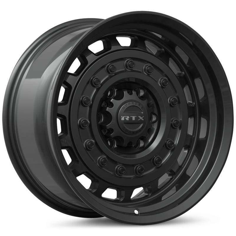RTX Wheels - Crusader - Black - Satin Black - 17" x 9", -15 Offset, 5x127 (Bolt pattern), 71.50mm HUB