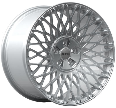 RTX Wheels - Mesh - Silver - Hyper Silver - 18" x 8", 40 Offset, 5x112/114.3 (Bolt pattern), 73.1mm HUB