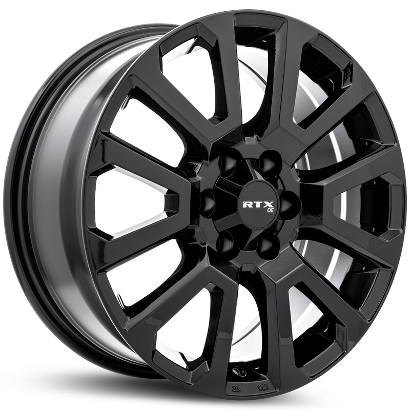 RTX Wheels - NI-01 - Black - Gloss Black - 17" x 7.5", 30 Offset, 6x114.3 (Bolt pattern), 66.10mm HUB