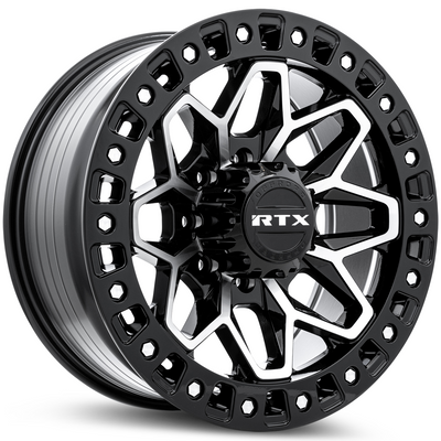 RTX Wheels - Zion - Black - Gloss Black Machined - 20" x 9", 20 Offset, 8x180 (Bolt pattern), 125.0mm HUB