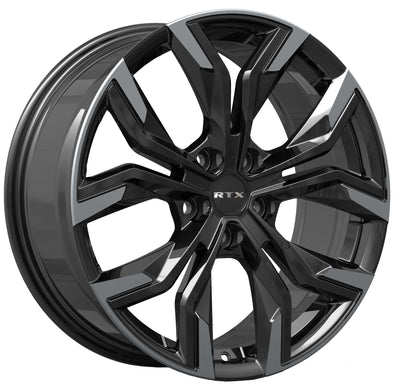 RTX Wheels - Venom - Black - Gloss Black Machined - 19" x 8", 35 Offset, 5x114.3 (Bolt pattern), 60.1mm HUB