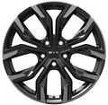 RTX Wheels - Venom - Black - Gloss Black Machined - 19" x 8", 38 Offset, 5x114.3 (Bolt pattern), 66.1mm HUB