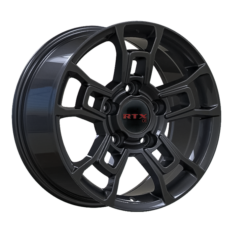 RTX Wheels - Rainier - Black - Satin Black - 18" x 8.5", 45 Offset, 5x150 (Bolt Pattern), 110.1mm HUB