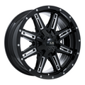 RTX Wheels - Ravine - Black - Black Milled - 18" x 9", 15 Offset, 8x180 (Bolt Pattern), 125mm HUB