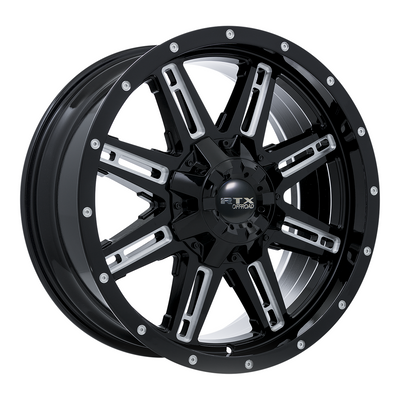 RTX Wheels - Ravine - Black - Black Milled - 18" x 9", 15 Offset, 8x170 (Bolt Pattern), 125mm HUB