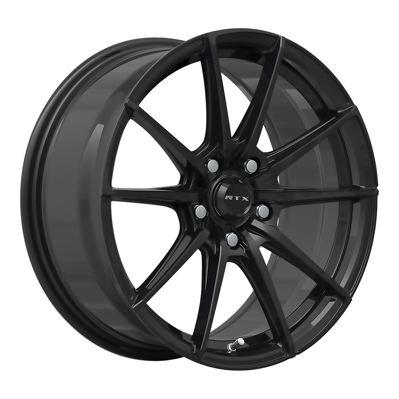 RTX Wheels - SL01 - Black - Gloss Black - 16" x 7", 40 Offset, 5x114.3 (Bolt Pattern), 73.1mm HUB