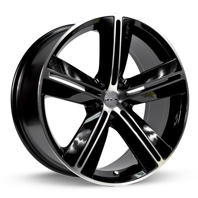 RTX Wheels - SMS - Black - Black Machined - 17" x 7.5", 40 Offset, 5x114.3 (Bolt Pattern), 73.1mm HUB