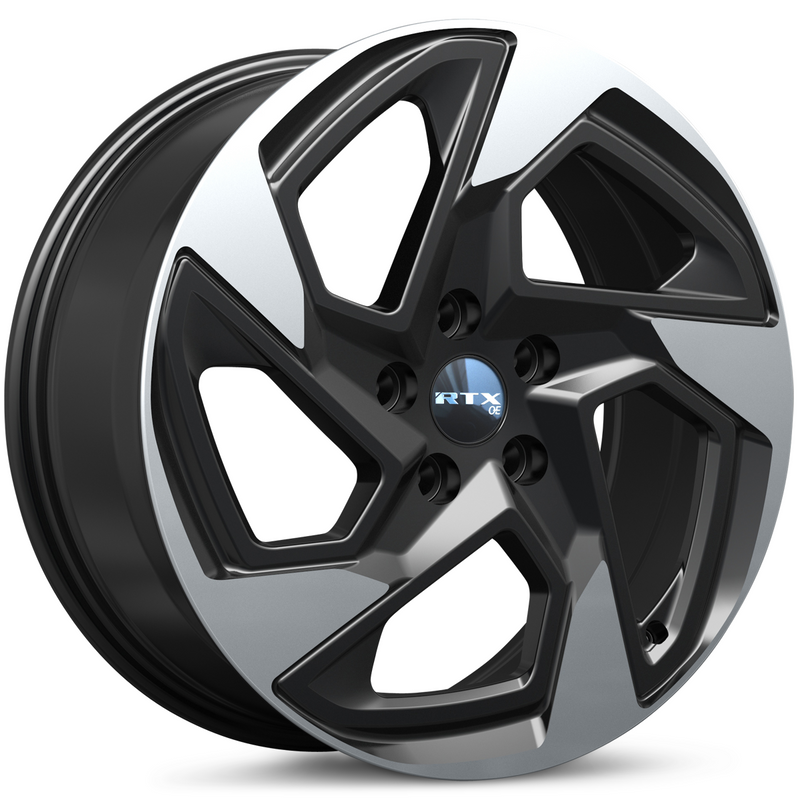 RTX Wheels - SU-01 - Black - Gloss Black Machined - 18" x 7", 55 Offset, 5x114.3 (Bolt pattern), 56.10mm HUB