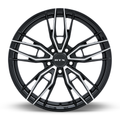 RTX Wheels - Scepter - Black - Gloss Black Machined - 17" x 7.5", 40 Offset, 5x114.3 (Bolt pattern), 73.1mm HUB