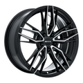 RTX Wheels - Scepter - Black - Gloss Black Machined - 18" x 8", 40 Offset, 5x114.3 (Bolt pattern), 73.1mm HUB