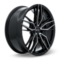 RTX Wheels - Scepter - Black - Gloss Black Machined - 18" x 8", 40 Offset, 5x114.3 (Bolt pattern), 73.1mm HUB