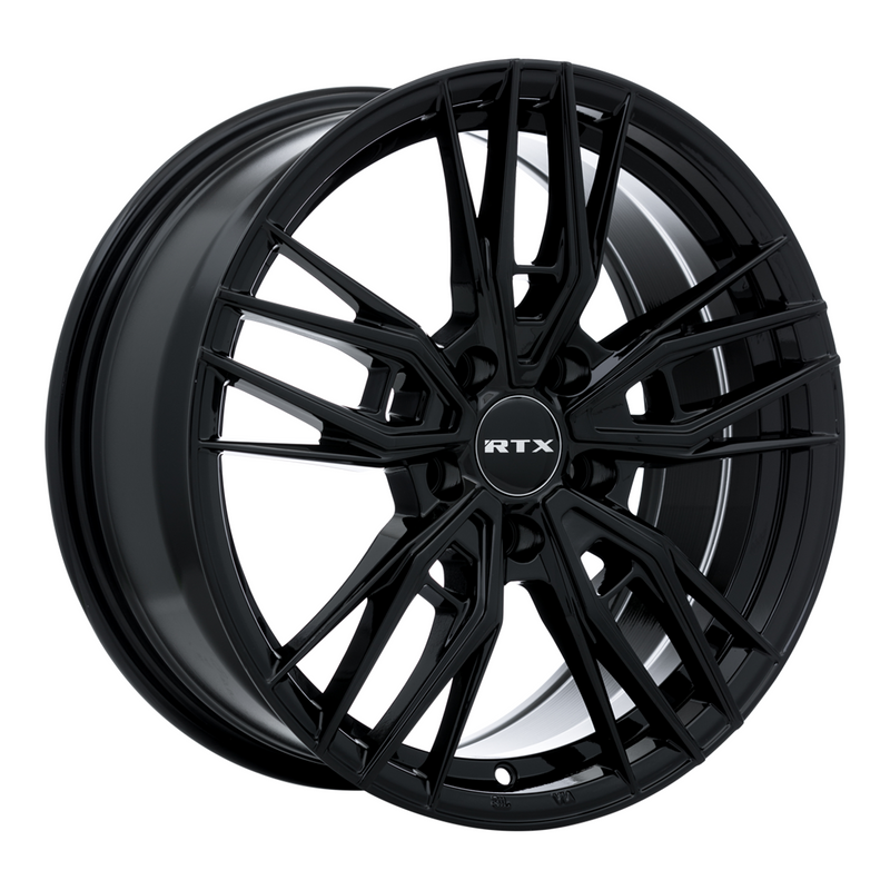 RTX Wheels - Scepter - Black - Gloss Black - 17" x 7.5", 40 Offset, 5x114.3 (Bolt pattern), 73.1mm HUB