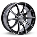 RTX Wheels - Snare - Black - Black Machined - 14" x 6", 38 Offset, 4x100 (Bolt Pattern), 73.1mm HUB