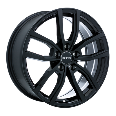 RTX Wheels - Solstice - Black - Gloss Black - 17" x 7", 35 Offset, 5x114.3 (Bolt Pattern), 66.1mm HUB