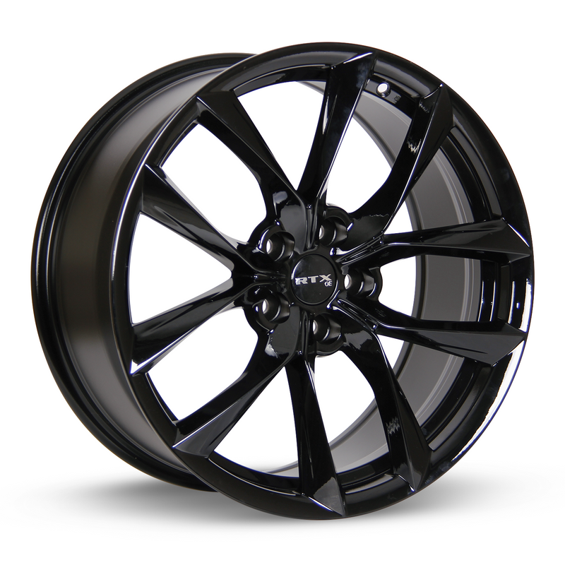 RTX Wheels - Spider - Black - Gloss Black - 19" x 9.5", 45 Offset, 5x114.3 (Bolt pattern), 64.10mm HUB
