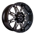 RTX Wheels - Spine - Black - Black with Milled Spokes - 18" x 9", 10 Offset, 6x139.7 (Bolt Pattern), 106.1mm HUB