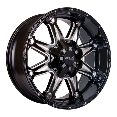 RTX Wheels - Spine - Black - Black with Milled Spokes - 18" x 9", 10 Offset, 6x139.7 (Bolt Pattern), 106.1mm HUB