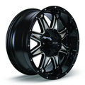 RTX Wheels - Spine - Black - Black with Milled Spokes - 18" x 9", 10 Offset, 6x139.7 (Bolt Pattern), 106.1mm HUB
