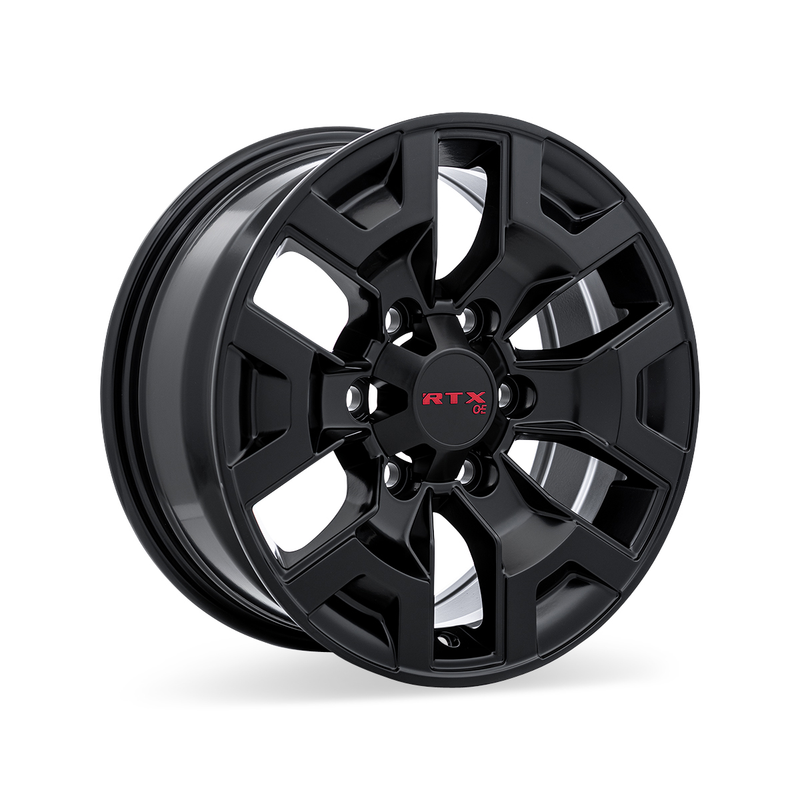 RTX Wheels - TY-01 - Black - Satin Black - 16" x 7", 20 Offset, 6x139.7 (Bolt pattern), 106.1mm HUB