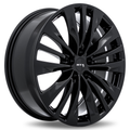 RTX Wheels - TY-02 - Black - Gloss Black - 20" x 8", 35 Offset, 5x114.3 (Bolt pattern), 60.1mm HUB