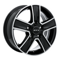 RTX Wheels - Transit - Black - Gloss Black Machined - 16" x 6.5", 60 Offset, 5x130 (Bolt Pattern), 78.1mm HUB