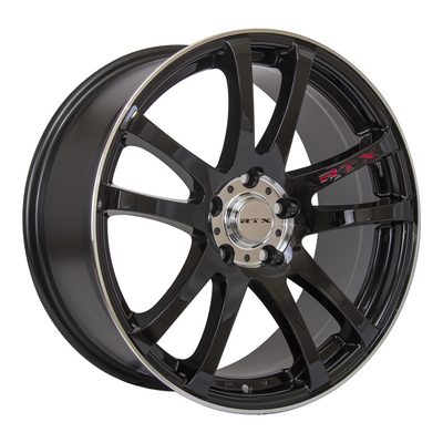 RTX Wheels - Twin - Black - Black Machined - 15" x 6.5", 38 Offset, 4x100 (Bolt Pattern), 73.1mm HUB