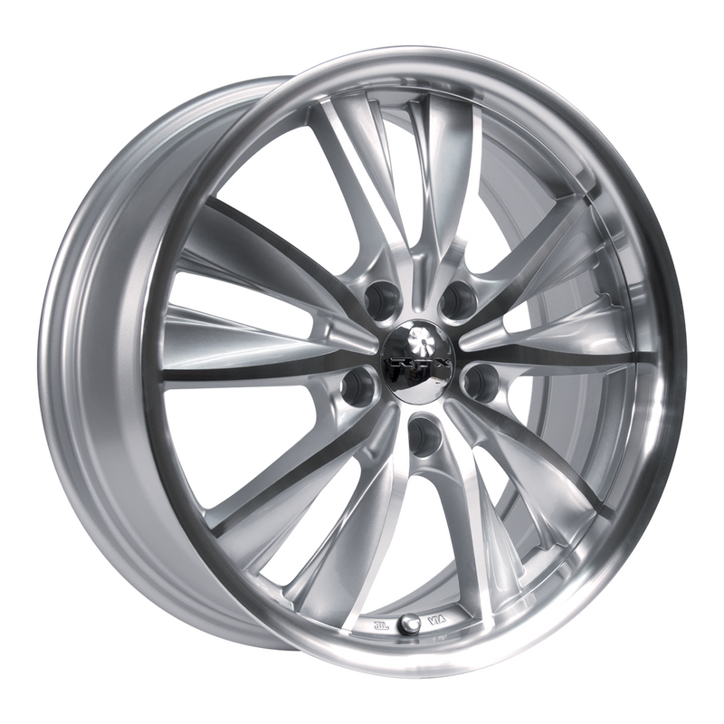 RTX Wheels - Twist - Silver - Silver Machined - 17" x 7", 40 Offset, 5x114.3 (Bolt Pattern), 73.1mm HUB