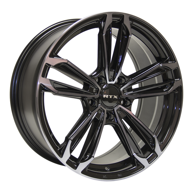 RTX Wheels - Ultra 5 - Black - Black Machined Grey - 18" x 8", 42 Offset, 5x114.3 (Bolt Pattern), 73.1mm HUB