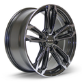 RTX Wheels - Ultra 5 - Black - Black Machined Grey - 18" x 8", 42 Offset, 5x114.3 (Bolt Pattern), 73.1mm HUB