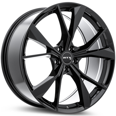 RTX Wheels - VW-01 - Black - Gloss Black - 20" x 8.5", 38 Offset, 5x112 (Bolt pattern), 57.1mm HUB