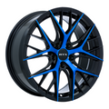 RTX Wheels - Valkyrie - Gloss Black Machined Blue - 18" x 8", 40 Offset, 5x114.3 (Bolt pattern), 73.1mm HUB